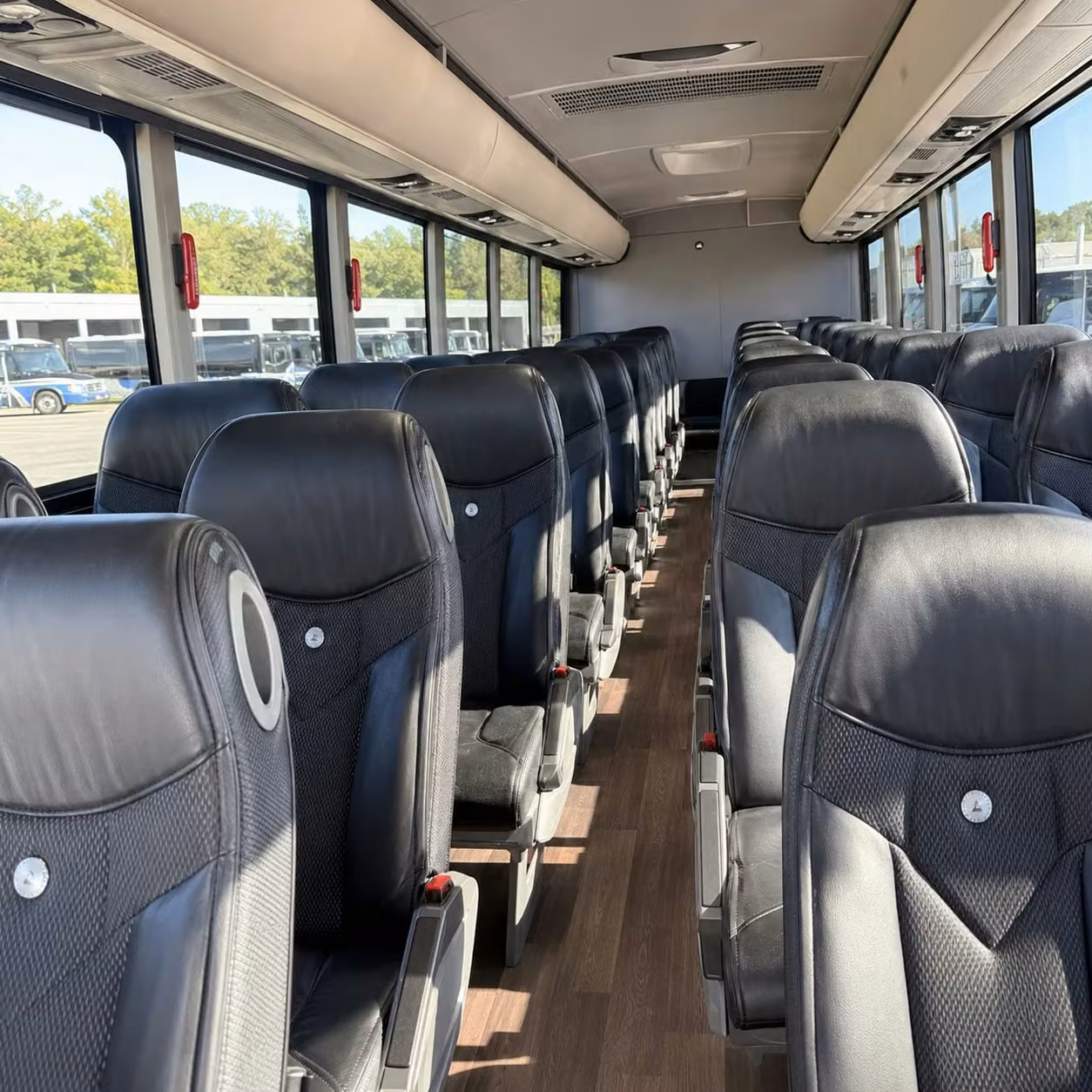 billings charter bus interior