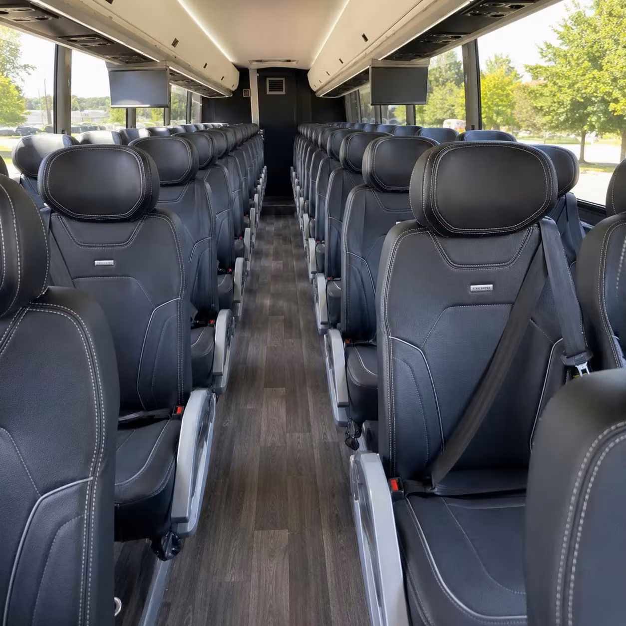 billings charter bus rental interior